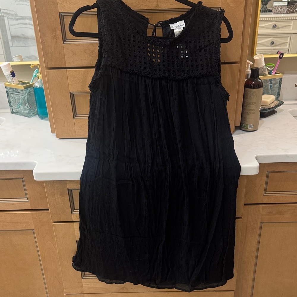 Tommy Bahama Black Gauze Sleeveless dress